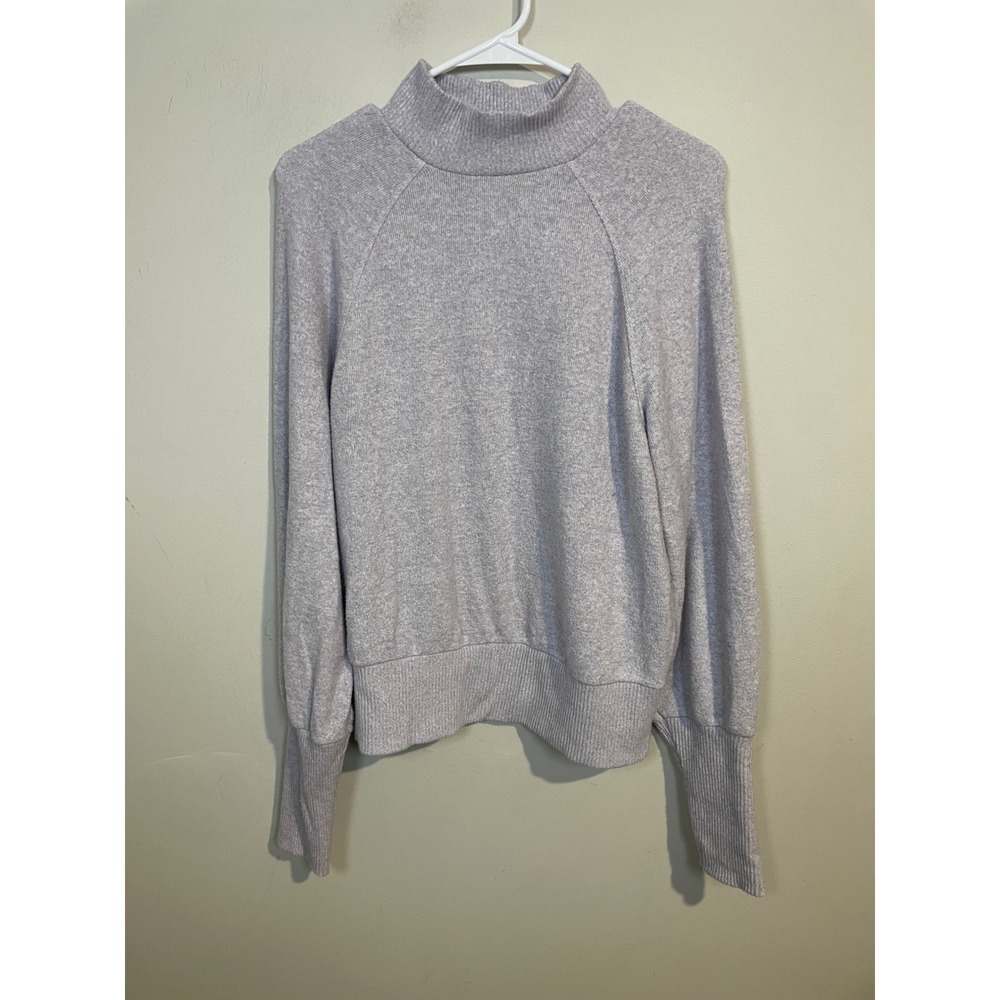 Maeve Anthropologie Laney Marled Lavender Purple Mock Neck Sweater Size Large